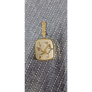 Vintage Japan Sankyo Hummingbird Music Box Pendant